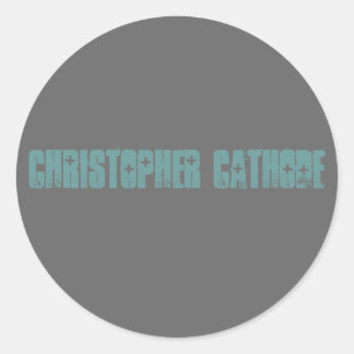 Chris Cathode round decal (klein) Runder Aufkleber