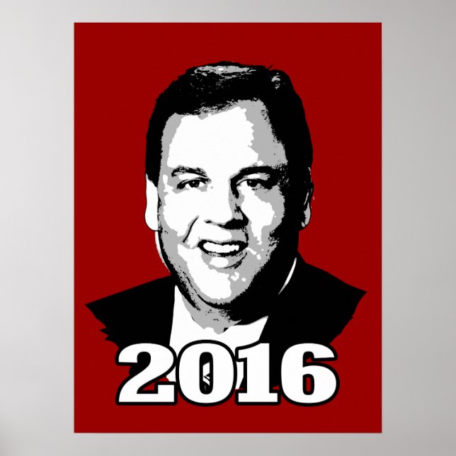 CHRIS CHRISTIE 2016 KANDIDAT POSTER (Vorne)