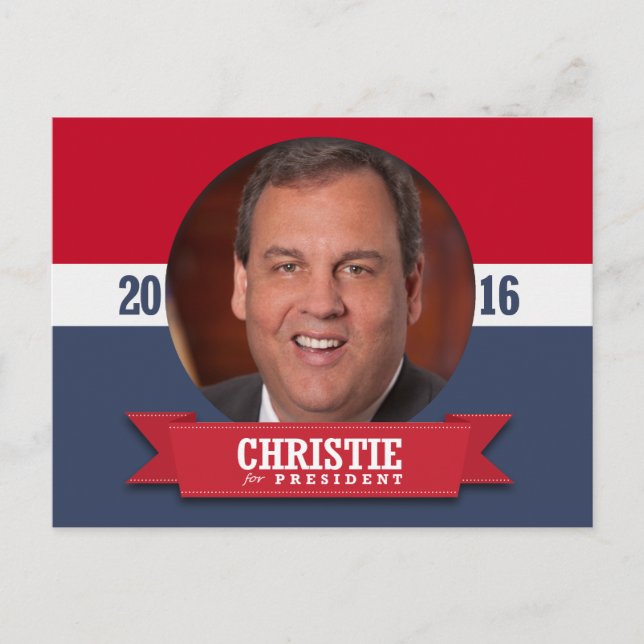 CHRIS CHRISTIE 2016 POSTKARTE (Vorderseite)