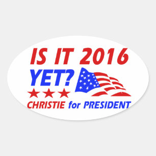 Chris Christie für die Entwürfe des Präsidenten Ovaler Aufkleber