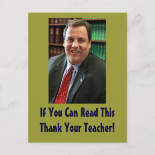 Chris Christie Merci Votre Carte Postale Enseignan
