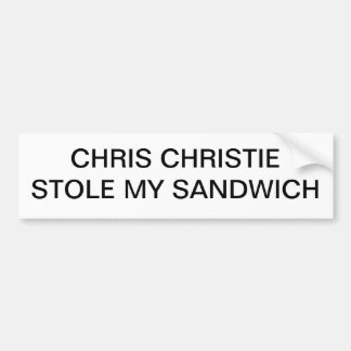 CHRIS CHRISTIESTOLE MEIN SANDWICH AUTOAUFKLEBER