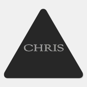 Chris Custom Raising Letters Dreieckiger Aufkleber