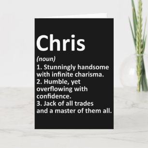 Chris Definition Personalisiert Name Funny Birthda Karte