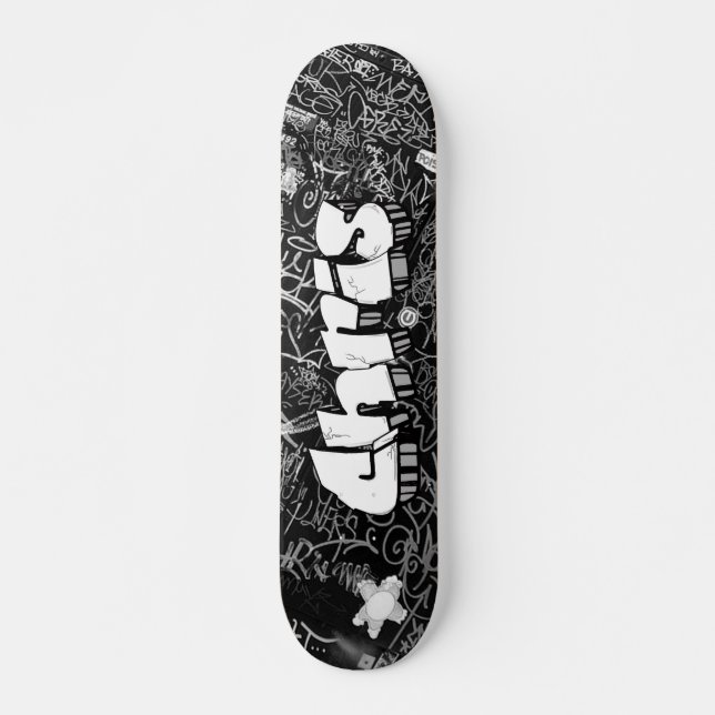 Chris Graffiti Custom Personalisiert Cool Skateboa Skateboard (Vorne)