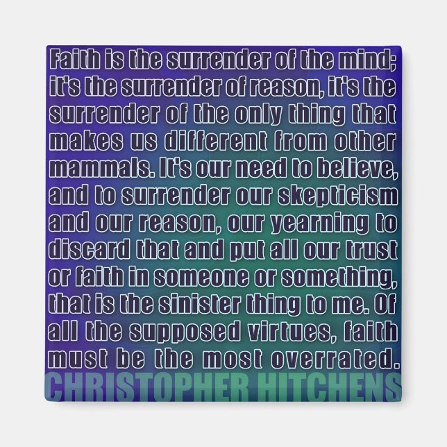 Chris Hitchens Abandon de la raison (blues) Magnet (Devant)