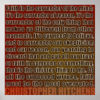 Chris Hitchens Übergabe von Vernunftposter (Reds)