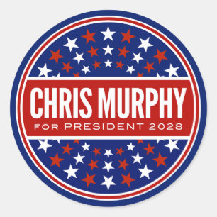 Chris Murphy für Präsident 2028 Runder Aufkleber