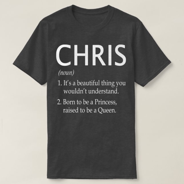 Chris Name Gift 179 T-Shirt (Design vorne)