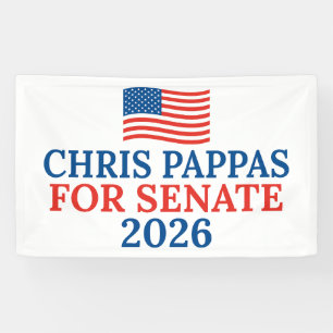 Chris Pappas für den Senat 2026 Wahlpartei Banner