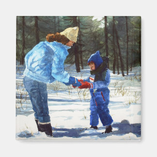 Chris & Sean im Schnee Magnet