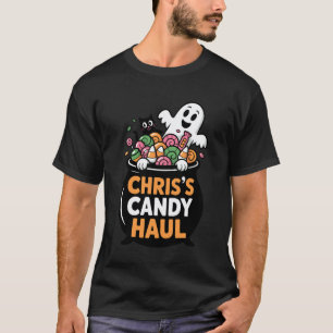 Chris Süßigkeiten Beute Geist Halloween Katze T-Shirt