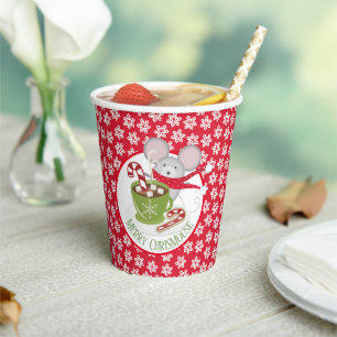 ChrisMouse Schneeflocken Papiertasse Pappbecher