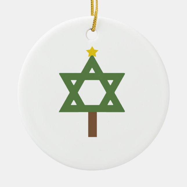 Chrismukkah Baum Keramikornament (Vorne)