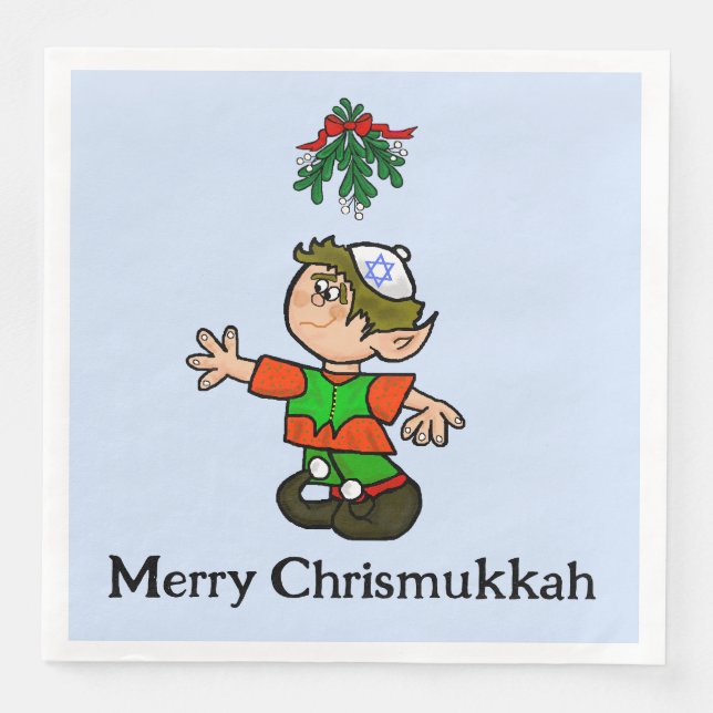Chrismukkah Elf Paper Napkins Serviette (Vorderseite)