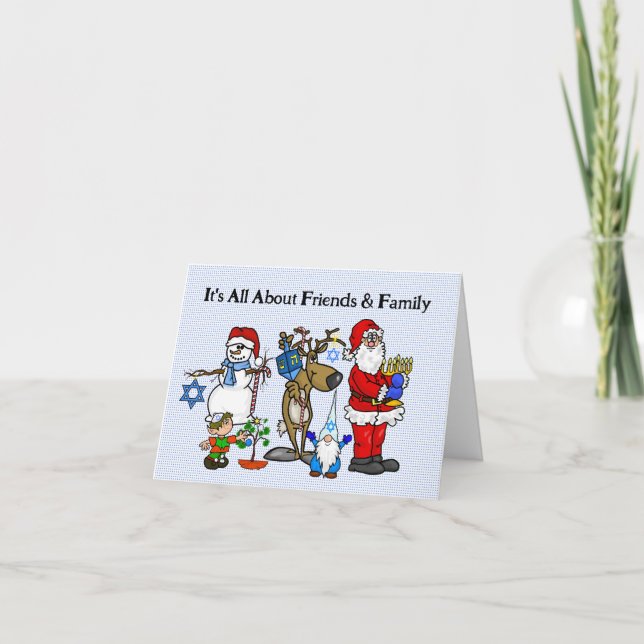 Chrismukkah Familie Weihnachtskarte Karte (Vorderseite)