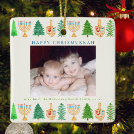 Chrismukkah Foto Personalisiert Holiday Ornament