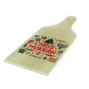Chrismukkah Hanukkah Weihnachten Jüdisches Religiö Schneidebrett