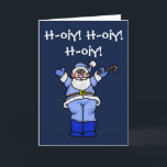 Chrismukkah Santa Funny Grußkarte Feiertagskarte<br><div class="desc">Das ist ein Weihnachtsmann, weil er ein blau-weiß Outfit got hat. Er sagt auch: "Ho Ho Ho" mit ein bisschen jüdischem Akzent. :D Aber du kannst das ändern, wenn du will. Die gesamte Karte wird auch in Blues-Tönen gemacht. Diese Karte kann zu Weihnachten an jüdische Freunde verschickt werden, oder von...</div>