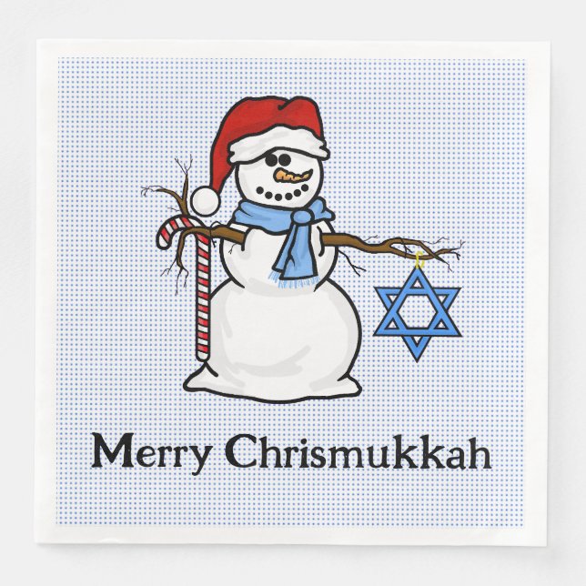 Chrismukkah Snowman Napkins Serviette (Vorderseite)