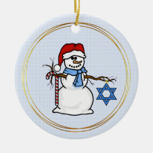 Chrismukkah Snowman Ornement de Noël