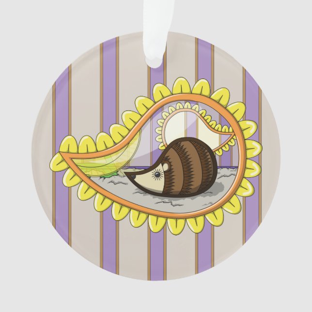 Chrissy der Igel Akrylorische Ornamente (Vorderseite)