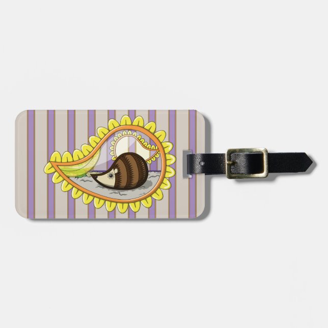 Chrissy the Igel Gepäckmarke Gepäckanhänger (Vorderseite horizontal)