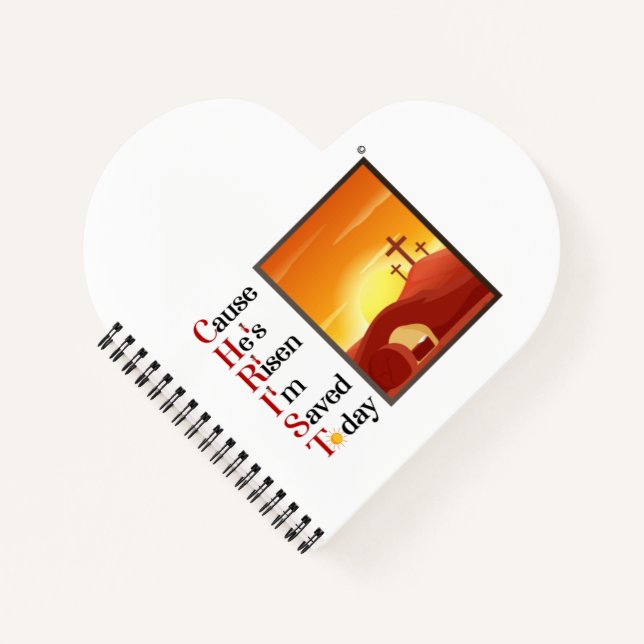 Christ Acronym Heart Shape Notebook Notizbuch (Vorderseite)
