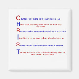 Christ acrostic Gedicht Magnet