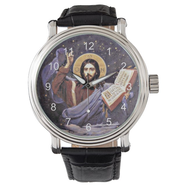 Christ Almighty, Viktor Vasnetsov Gemälde Armbanduhr (Vorderseite)