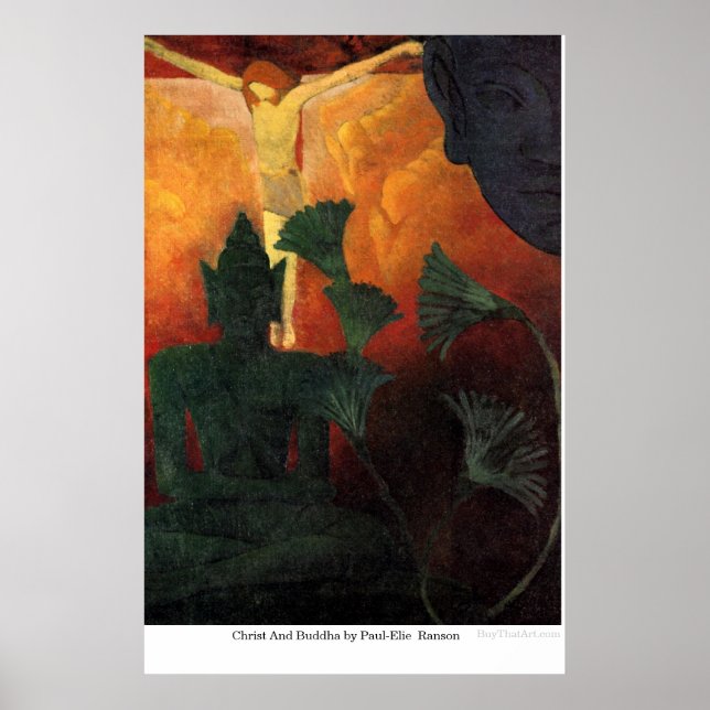 Christ and Buddha von Paul-Elie Ranson Poster (Vorne)