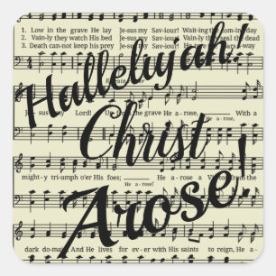 Christ Arose Quadratischer Aufkleber