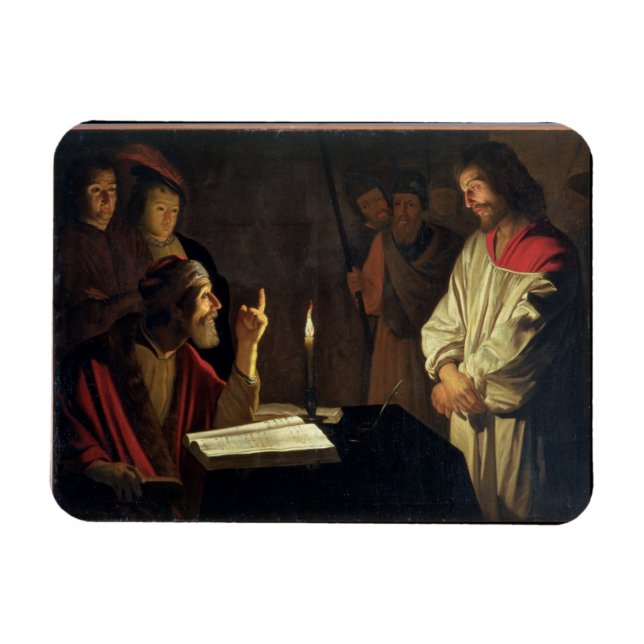Christ Before Caiaphas (Öl auf Leinwand) Magnet (Horizontal)