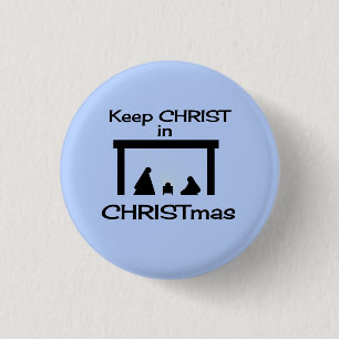 CHRIST behalten in CHRISTMAS Button / Button klein