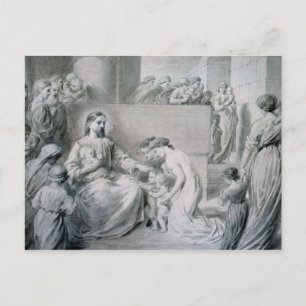 Christ Blessing Little Children Postkarte