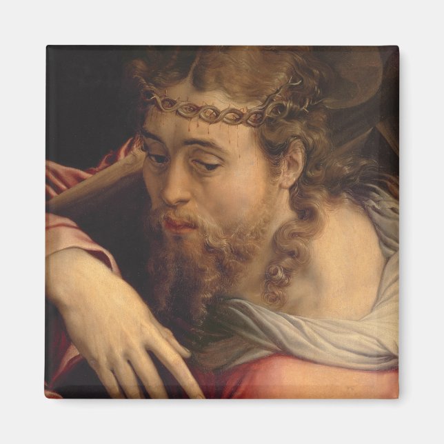 Christ Carry the Cross, 1540-45 (Öl auf Tafel) Magnet (Vorne)