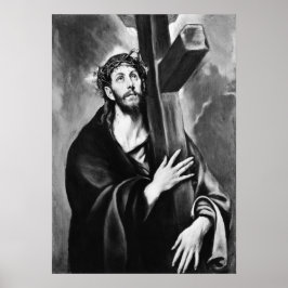 Christ Carrying the Cross (Black & White) Poster