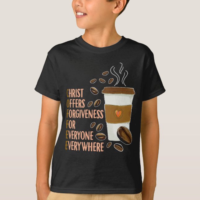 Christ Coffee Christlich Church Coffein Pastor T-Shirt (Vorderseite)