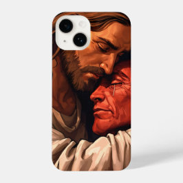 Christ Comforting Lucifer iPhone Fall 14 Hülle