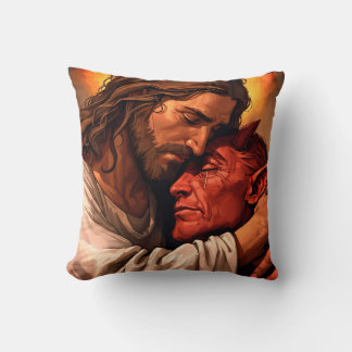 Christ consolant Lucifer Lance Oreiller