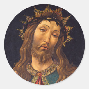 Christ Crowned with Thorns by Sandro Botticelli Runder Aufkleber