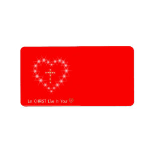 Christ dans votre coeur Étiquette de adresse