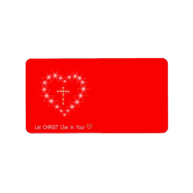 Christ dans votre coeur Étiquette de adresse (Devant)