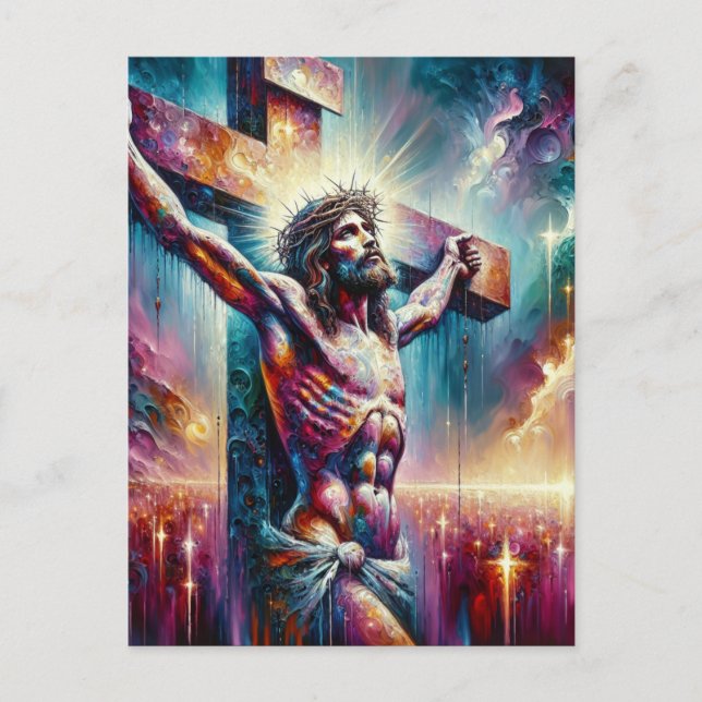 CHRIST DAS LICHT FEIERTAGSPOSTKARTE (Vorderseite)