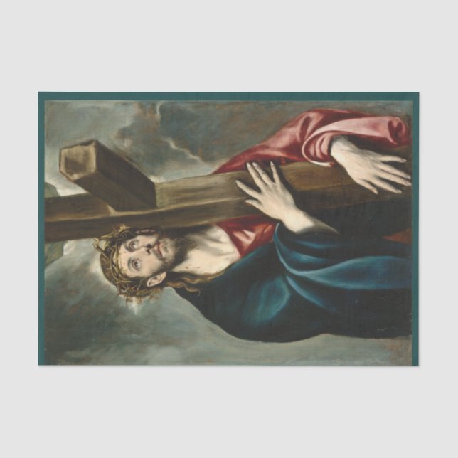 Christ, der das Kreuz trägt, El Greco Seidenpapier (Vorderseite)