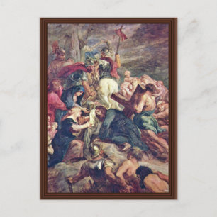 Christ, der das Kreuz von Rubens Peter Paul trägt Postkarte