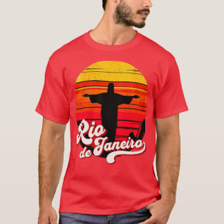 Christ der Erlöser Rio de Janeiro Circle Design T-Shirt
