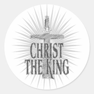 Christ der König-2 Runder Aufkleber