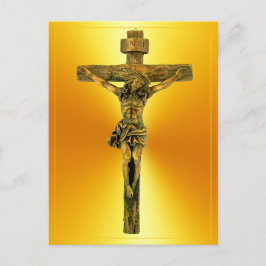 Christ en croix Focus sur la carte postale de la f