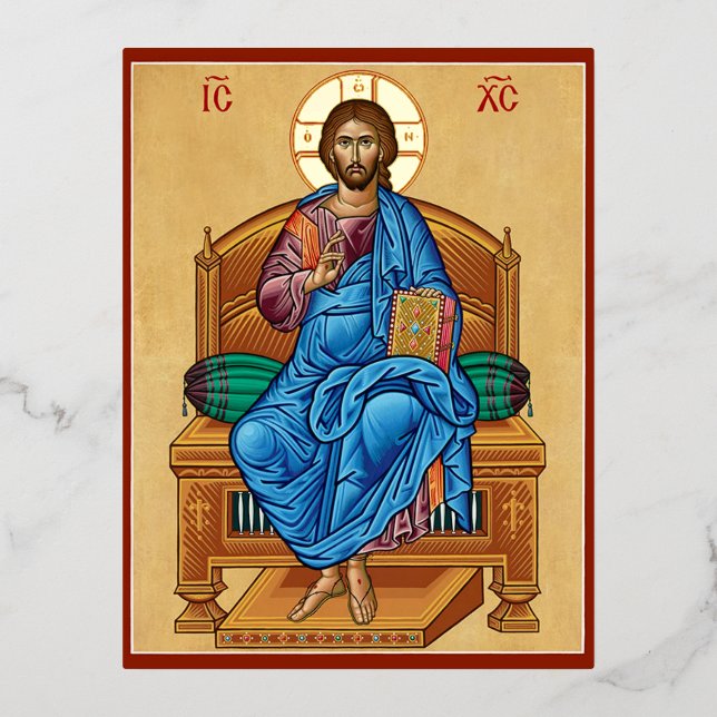 Christ enthusironisiert folie einladungspostkarte (Vorderseite)